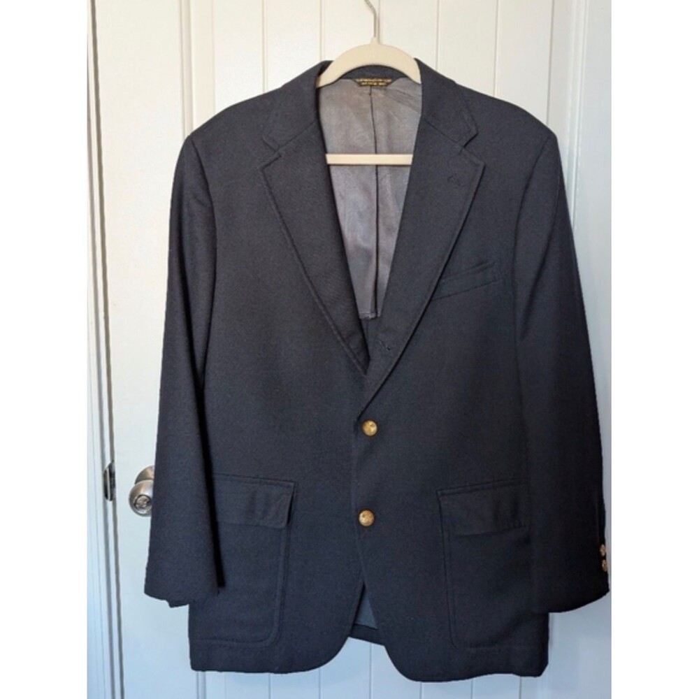 Gant Men's Dark Navy Blazer with Gold Buttons
